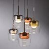 Lámparas Paul Neuhaus Q-Kon Lámparas colgantes LED Marrón, 5 luces, Mando a distancia