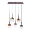 Paul Neuhaus Q-Serie Q-Kon Lámparas colgantes LED Marrón, 5 luces, Mando a distancia Paul Neuhaus Q-Serie Q-Kon Lámparas colgantes LED Marrón, 5 luces, Mando a distancia