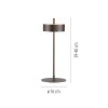Lámparas Paul Neuhaus Q-Rotate Lámparas de mesa LED Marrón, 1 luz, Mando a distancia