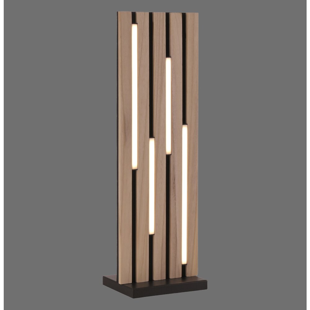 Lámparas Paul Neuhaus Q-Akustik Lámparas de mesa LED Marrón, Negro, 1 luz, Mando a distancia main product photo
