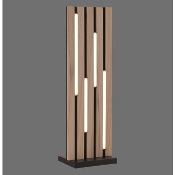 Paul Neuhaus Q-Serie Q-Akustik Lámparas de mesa LED Marrón, Negro, 1 luz, Mando a distancia