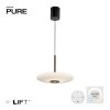 Lámparas Paul Neuhaus E-Vitrum Lámparas colgantes LED Marrón, 2 luces, Mando a distancia