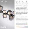 Lámparas Paul Neuhaus E-Popup Lámparas colgantes LED Gris, 18 luces, Mando a distancia