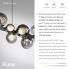 Lámparas Paul Neuhaus E-Popup Lámparas colgantes LED Gris, 18 luces, Mando a distancia