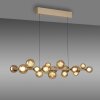 Lámparas Paul Neuhaus E-Popup Lámparas colgantes LED Bronce, 18 luces, Mando a distancia
