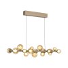 Lámparas Paul Neuhaus E-Popup Lámparas colgantes LED Bronce, 18 luces, Mando a distancia