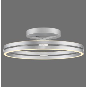 Lámparas Paul Neuhaus Loop Plafones LED Plata, 2 luces, Mando a distancia