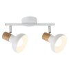 Lámparas Rabalux Holly Plafones Madera oscura, Blanca, 2 luces