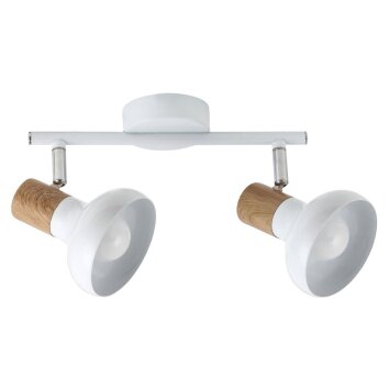 Lámparas Rabalux Holly Plafones Madera oscura, Blanca, 2 luces