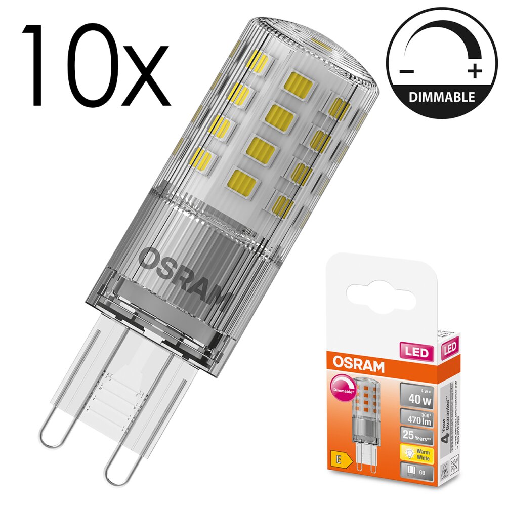 Lámparas Osram G9 LED 4 Watt blanco cálido regulable 470 Lumen main product photo