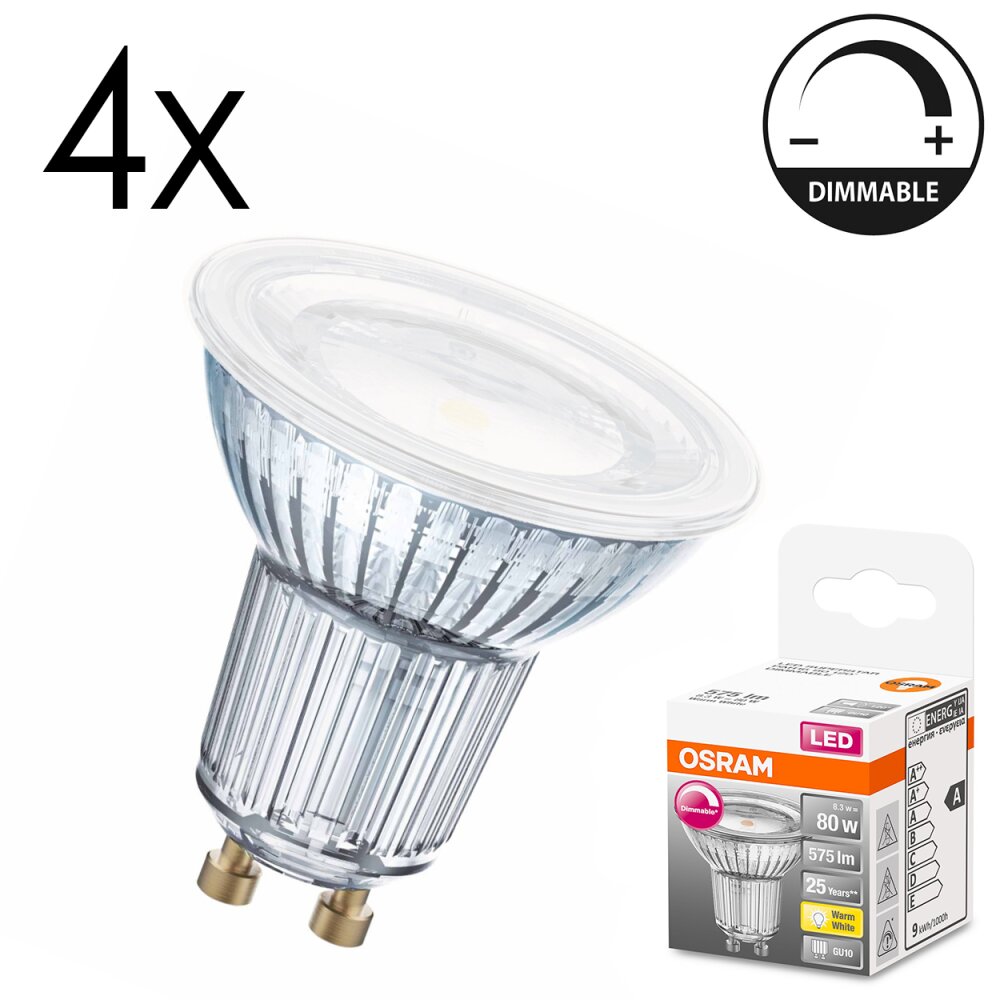 Lámparas Osram GU10 7.9 Watt blanco cálido regulable 650 Lumen main product photo