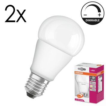 Lámparas Osram E27 LED 9 Watt blanco cálido regulable 806 Lumen