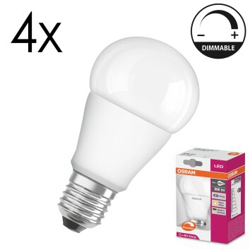 Lámparas Osram E27 LED 9 Watt blanco cálido regulable 806 Lumen