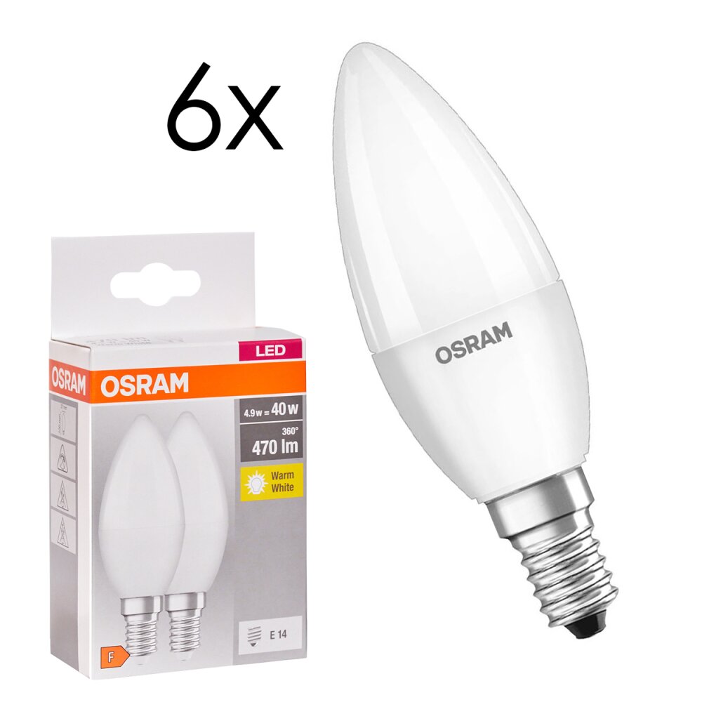 E14 LED 4.9 Watt blanco cálido 470 Lumen main product photo