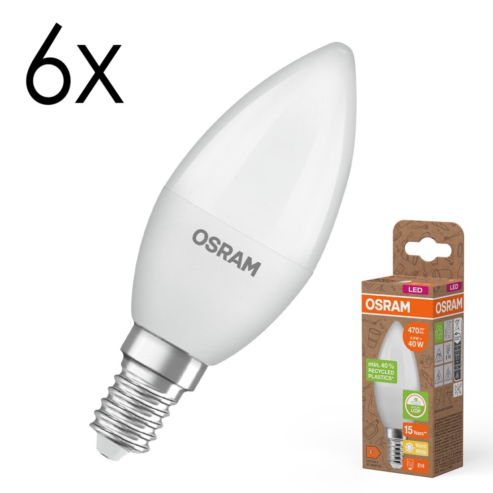 Lámparas Osram E14 4.9 Watt blanco cálido 470 Lumen main product photo