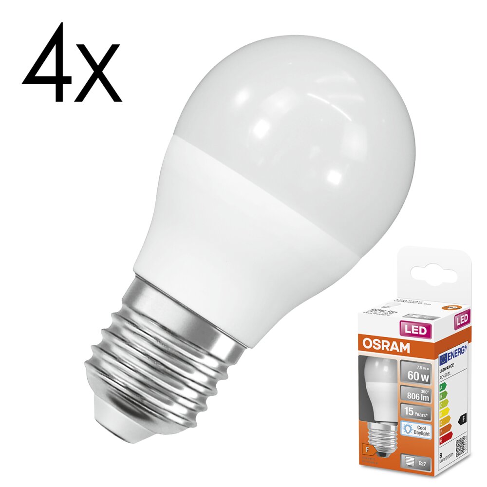 Lámparas Osram E27 LED 7.5 Watt luz blanca día 806 Lumen main product photo
