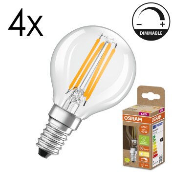 Lámparas Osram E14 LED 2.9 Watt blanco cálido regulable 470 Lumen