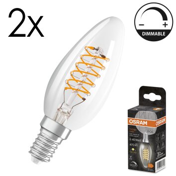 Lámparas Osram E14 LED 4.8 Watt blanco cálido regulable 470 Lumen
