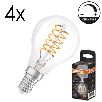 Lámparas Osram E14 LED 4.8 Watt blanco cálido regulable 470 Lumen