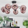 Koyoto Plafones, Luminarias esféricas Color cobre, 7 luces