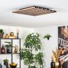 Tandragee Plafones, Panel LED Color madera, Negro, 1 luz