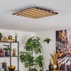 Tandragee Plafones, Panel LED Color madera, Negro, 1 luz