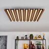 Tandragee Plafones, Panel LED Color madera, Negro, 1 luz