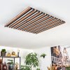 Tandragee Plafones, Panel LED Color madera, Negro, 1 luz