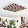 Tandragee Plafones, Panel LED Color madera, Negro, 1 luz