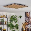 Tandragee Plafones, Panel LED Color madera, Negro, 1 luz