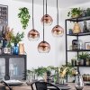 Koyoto Lámparas suspendidas, Luminarias esféricas, Lámpara colgante de clúster Transparente, Color cobre, 4 luces