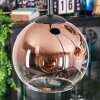 Koyoto Lámparas suspendidas, Luminarias esféricas, Lámpara colgante de clúster Transparente, Color cobre, 4 luces