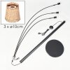 Lindberg Lámpara de pie Negro, 3 luces
