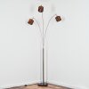 Cando Lámpara de pie Níquel-mate, Negro, 3 luces
