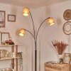 Soungou Lámpara de pie Cromo, Negro, Blanca, 3 luces