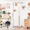 Soungou Lámpara de pie Níquel-mate, Negro, Blanca, 3 luces