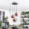 Koyoto Lámparas suspendidas, Luminarias esféricas, Lámpara colgante de clúster Color cobre, 3 luces