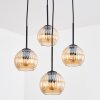 Koyoto Lámparas suspendidas, Luminarias esféricas, Lámpara colgante de clúster Colores ámbar, 4 luces