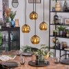 Koyoto Lámparas suspendidas, Luminarias esféricas, Lámpara colgante de clúster dorado, 4 luces