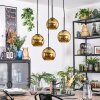 Koyoto Lámparas suspendidas, Luminarias esféricas, Lámpara colgante de clúster dorado, 4 luces