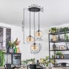 Koyoto Lámparas suspendidas, Luminarias esféricas, Lámpara colgante de clúster Colores ámbar, Transparente, 3 luces