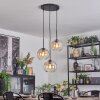 Koyoto Lámparas suspendidas, Luminarias esféricas, Lámpara colgante de clúster Colores ámbar, Transparente, 3 luces