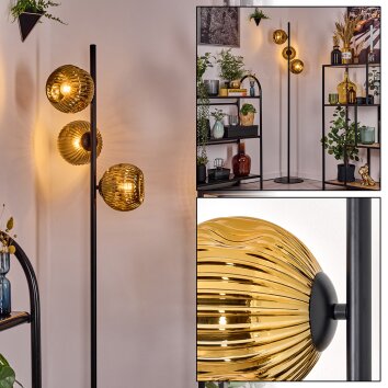 Ripoll Lámpara de pie dorado, 3 luces