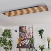 Tandragee Plafones, Panel LED Color madera, Negro, 1 luz