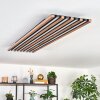 Tandragee Plafones, Panel LED Color madera, Negro, 1 luz