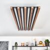 Tandragee Plafones, Panel LED Color madera, Negro, 1 luz