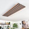 Tandragee Plafones, Panel LED Color madera, Negro, 1 luz
