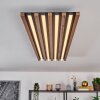 Tandragee Plafones, Panel LED Color madera, Negro, 1 luz