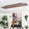 Tandragee Plafones, Panel LED Color madera, Negro, 1 luz
