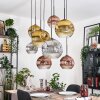 Ripoll Lámparas suspendidas, Luminarias esféricas, Lámparas colgantes Crudo, Negro, 8 luces